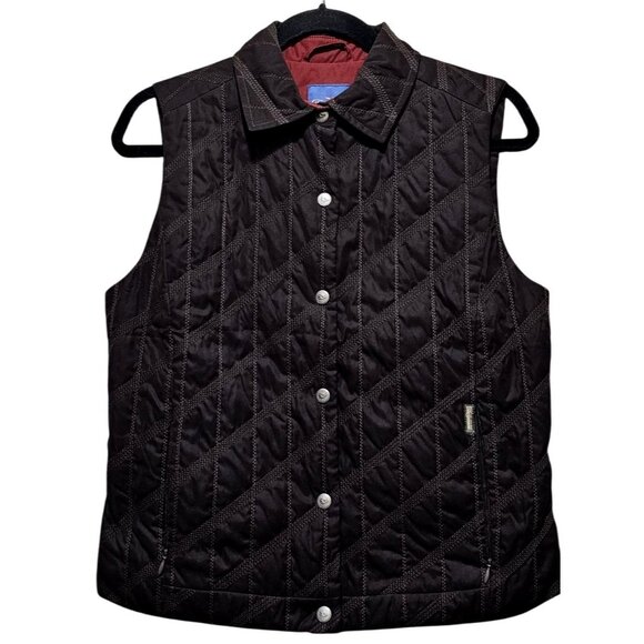 Faconnable Quilted Sleeveless Vest Brown‎ XS Polyester & Nylon - Picture 1 of 9